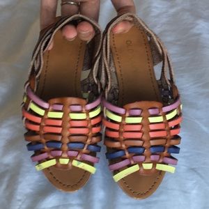 Multicolor Sandals toddler/little girl size 11